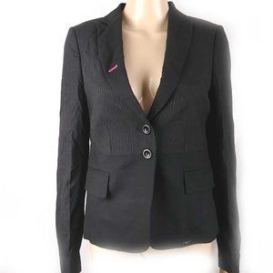 NWT Toy G Antelao Black 2-Button Pinstripe Jacket, Junior/Petite 34" Chest
